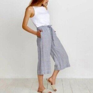 Marine Layer Cropped Trouser Wide-leg Pant Size Medium